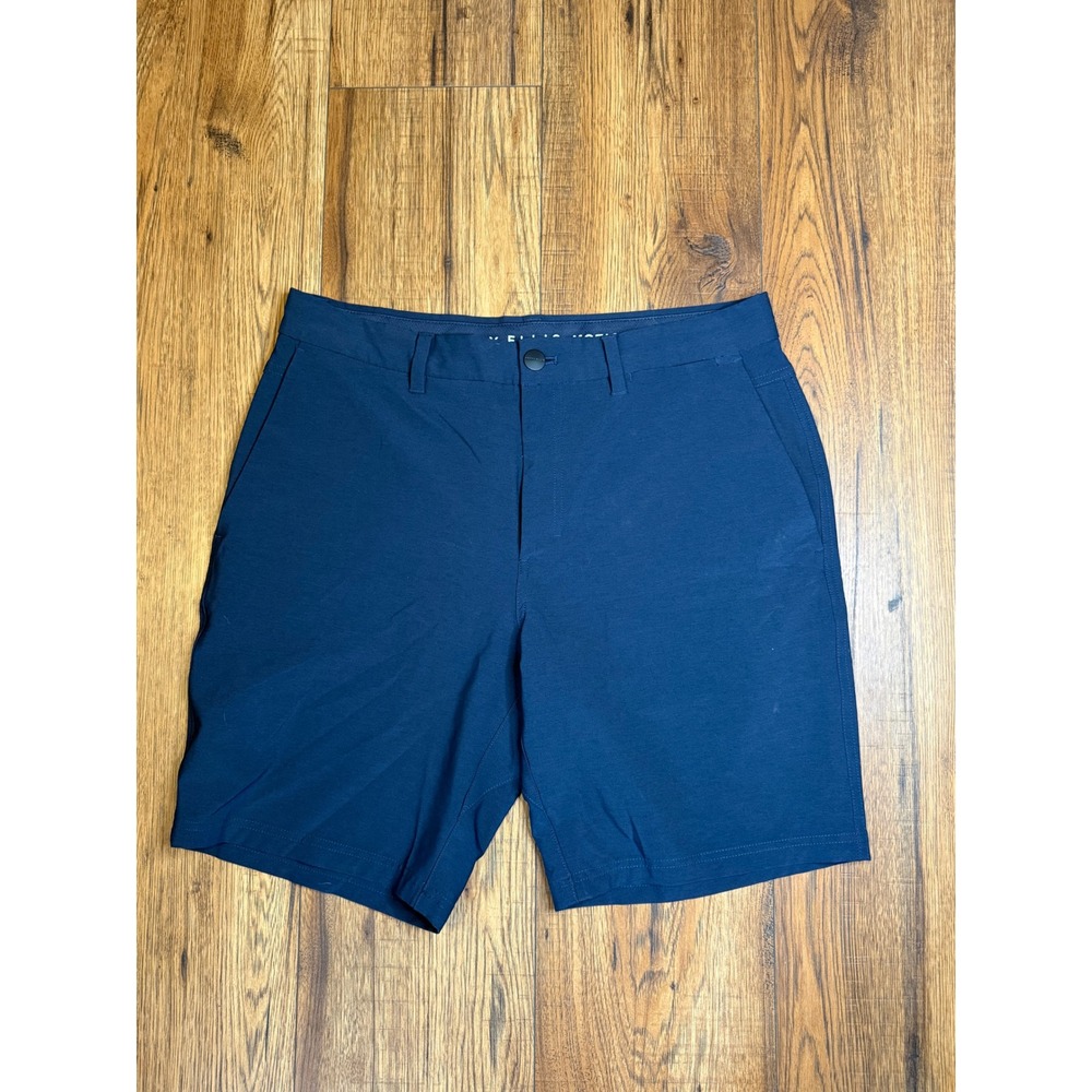 Perry Ellis Motion Mens Navy Blue Tech Golf Shorts Size 32 Stretch Flat Front